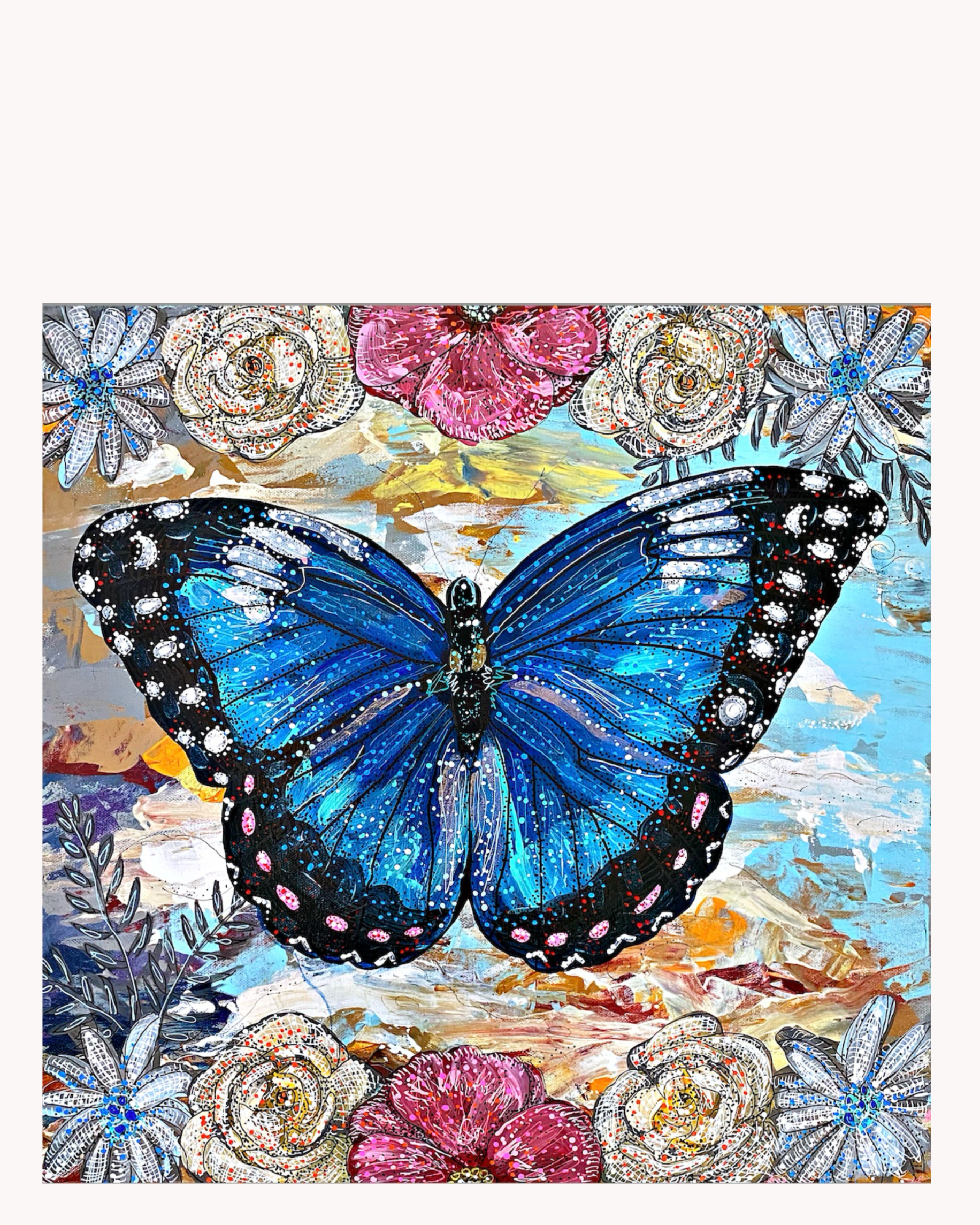 Sky Diamond Butterfly Acrylic Tray