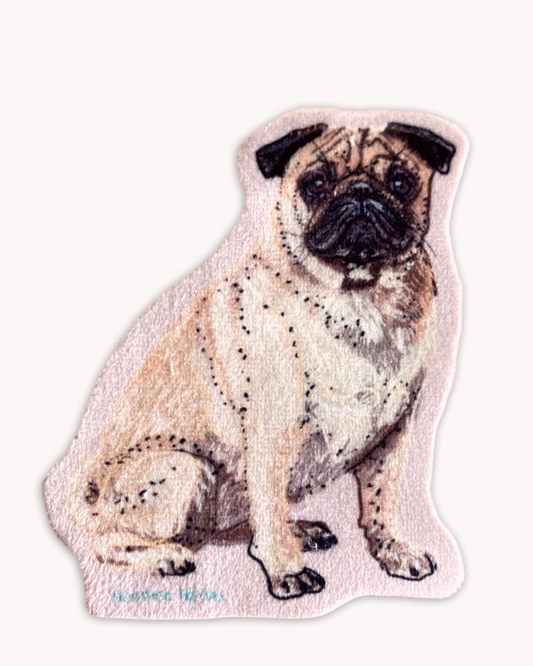 Pug Dog - Sew On Velveteen Patch