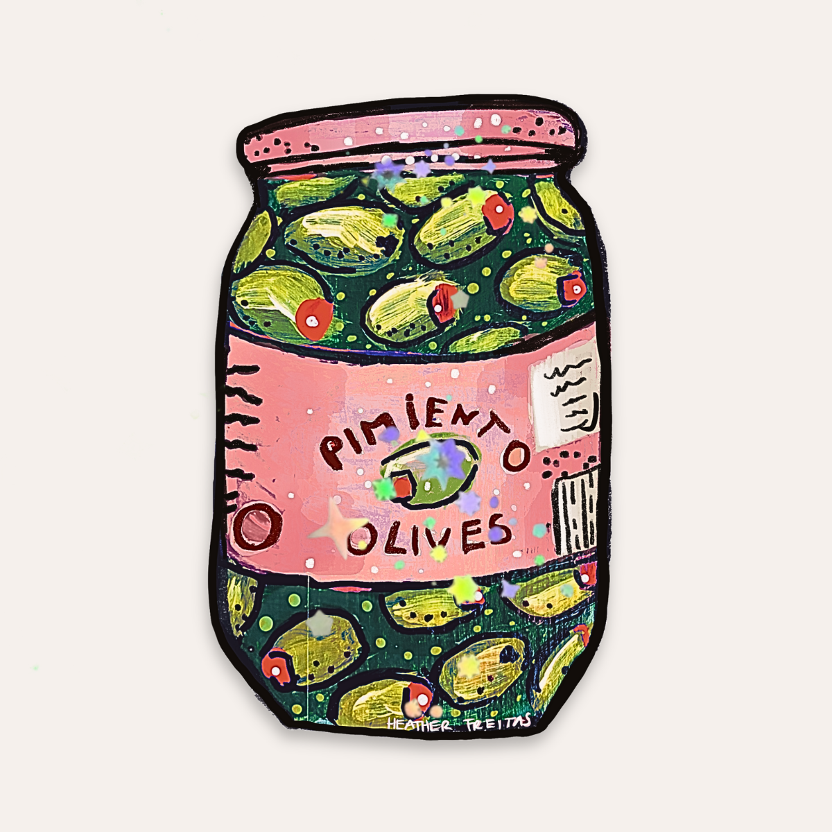 Olives Jar Sticker