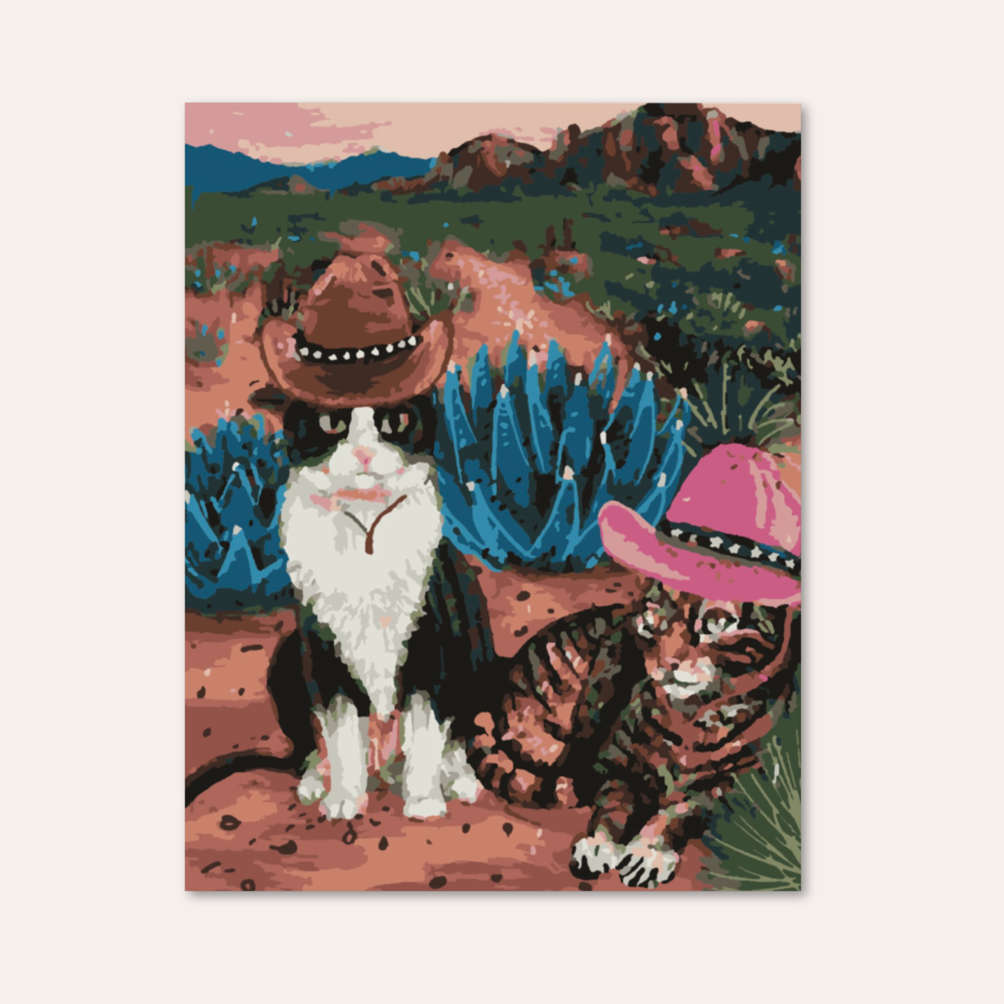 Cowboy Cats - Paint by Numbers Kit