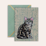 American Shorthair Cat Frameable Greeting Card