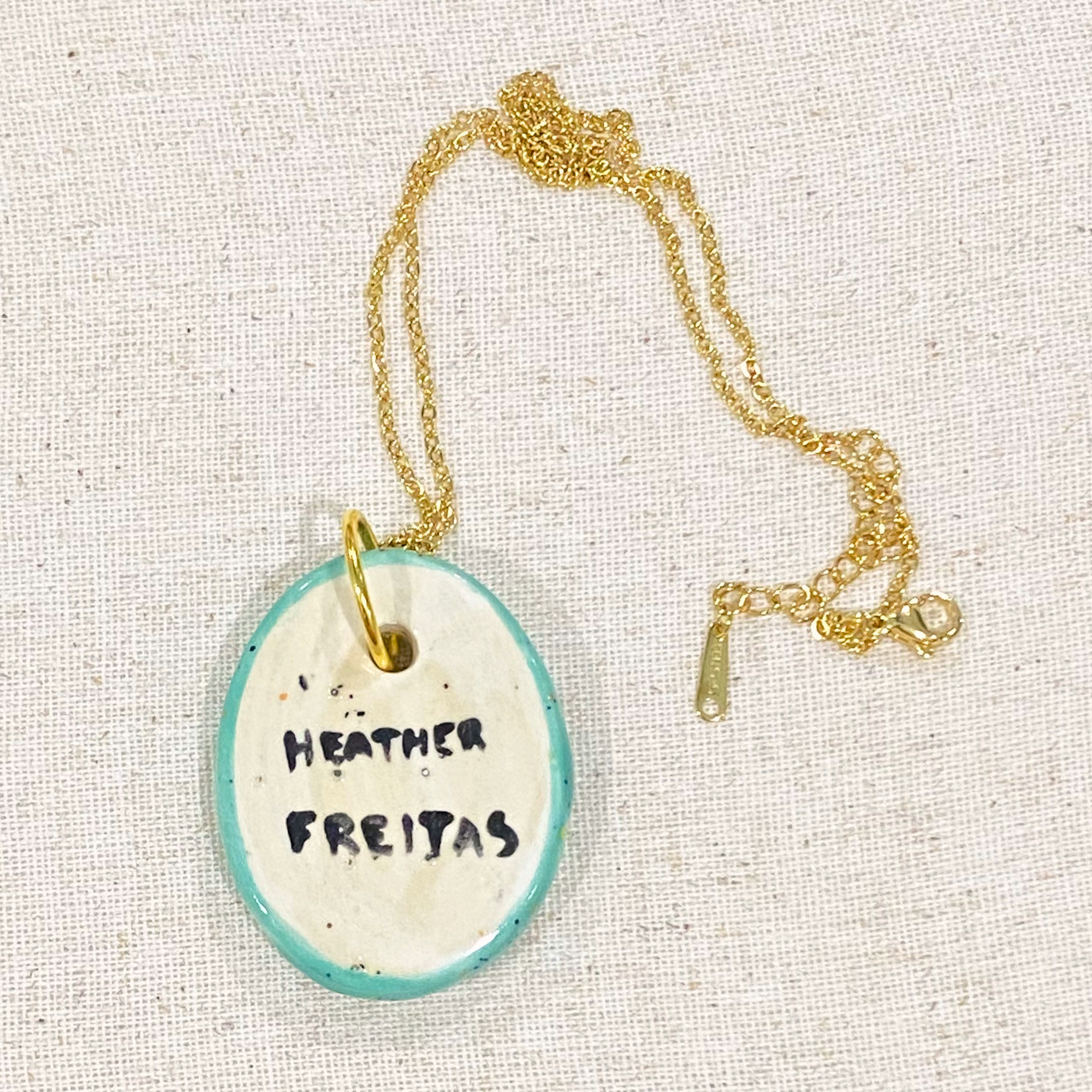 Shell Hand Painted Ceramic Necklace