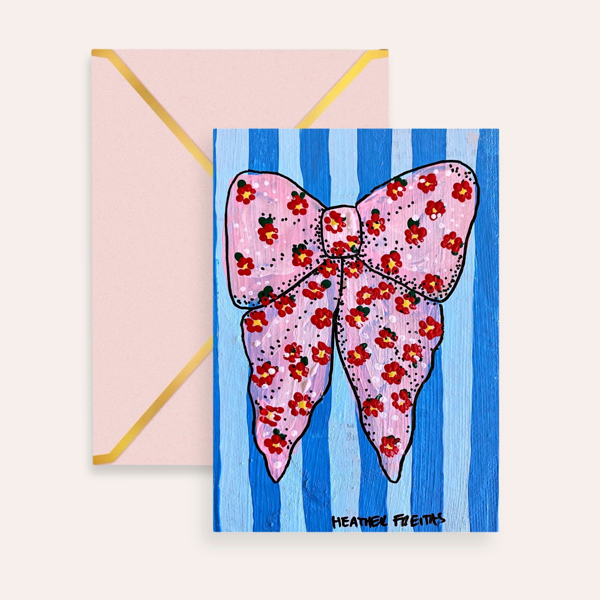 Pink Ribbon Fine Art Greeting Card