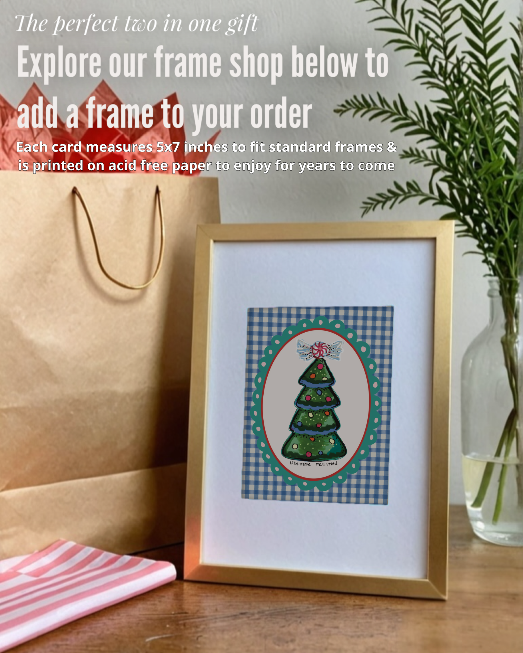 Candy Christmas Tree - Greeting Card / Fine Art Print