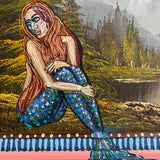 Siren song ( Original Painting - Painted Thrifted Painting ) - Heather Freitas - fine art home deccor