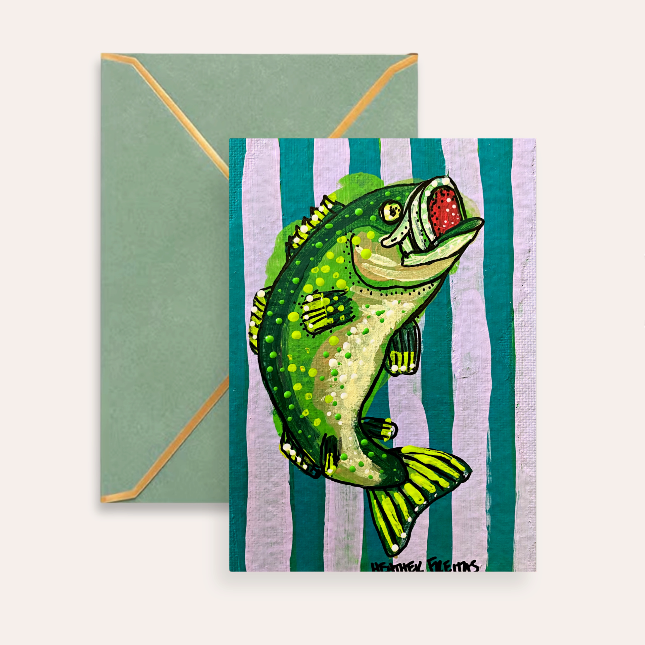 Bass Fine Art Greeting Card