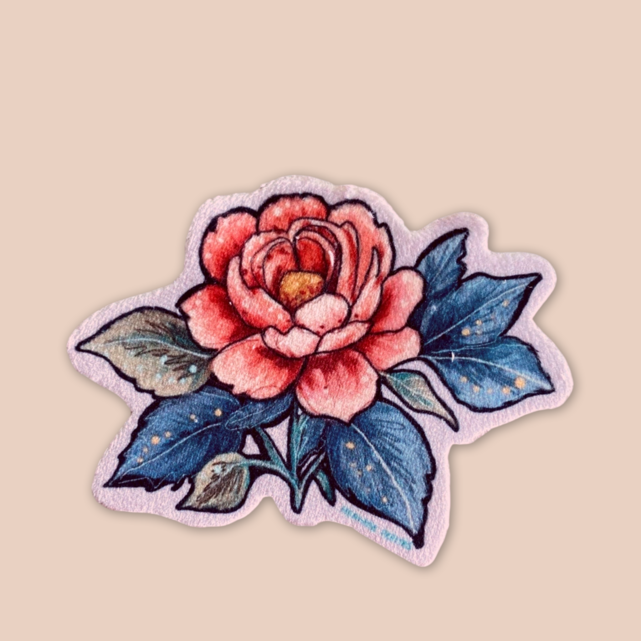 Blush Rose - Sew On Velveteen Patch