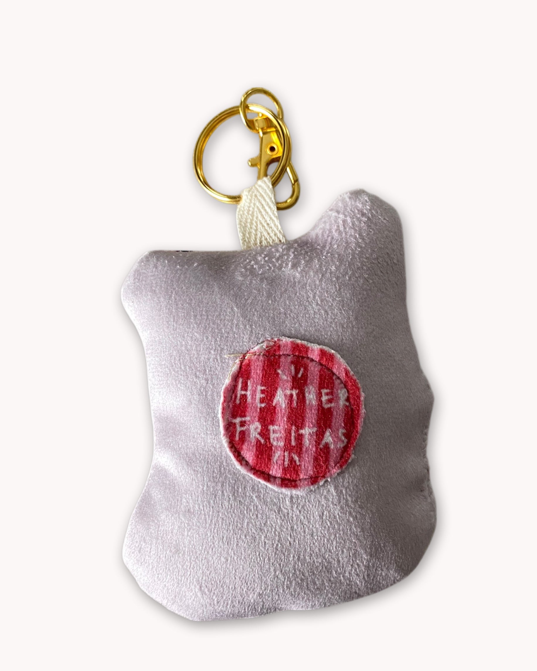 Crazy Cat Lady Faux Suede Plush Purse Charm