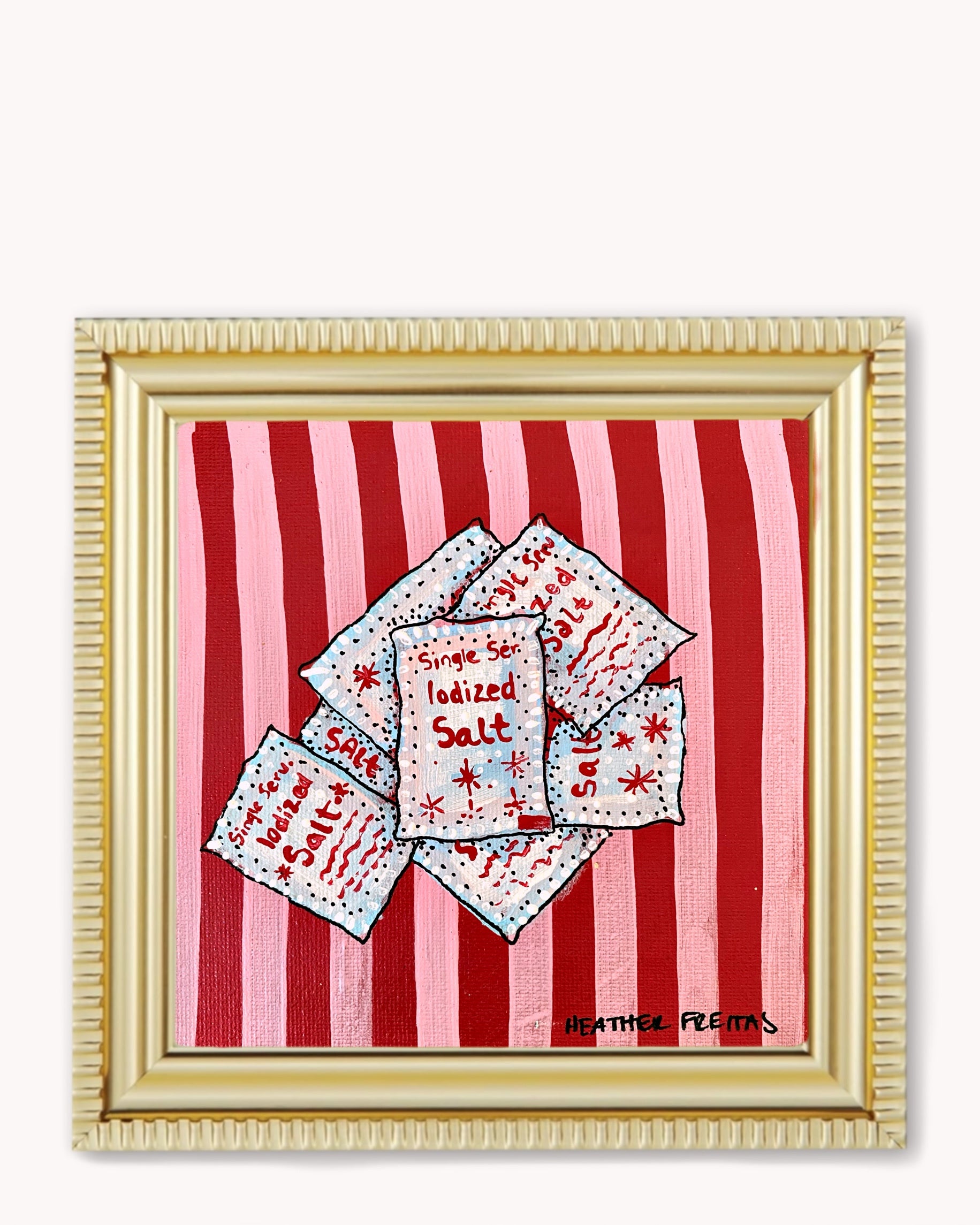 Salt Packets Framed Magnet ( Medium )