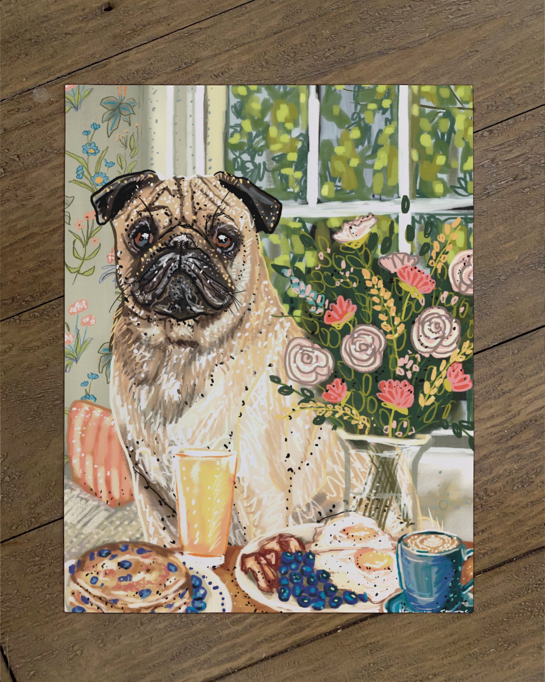 Pug - Build Your Own Ding Dog Paper Print
