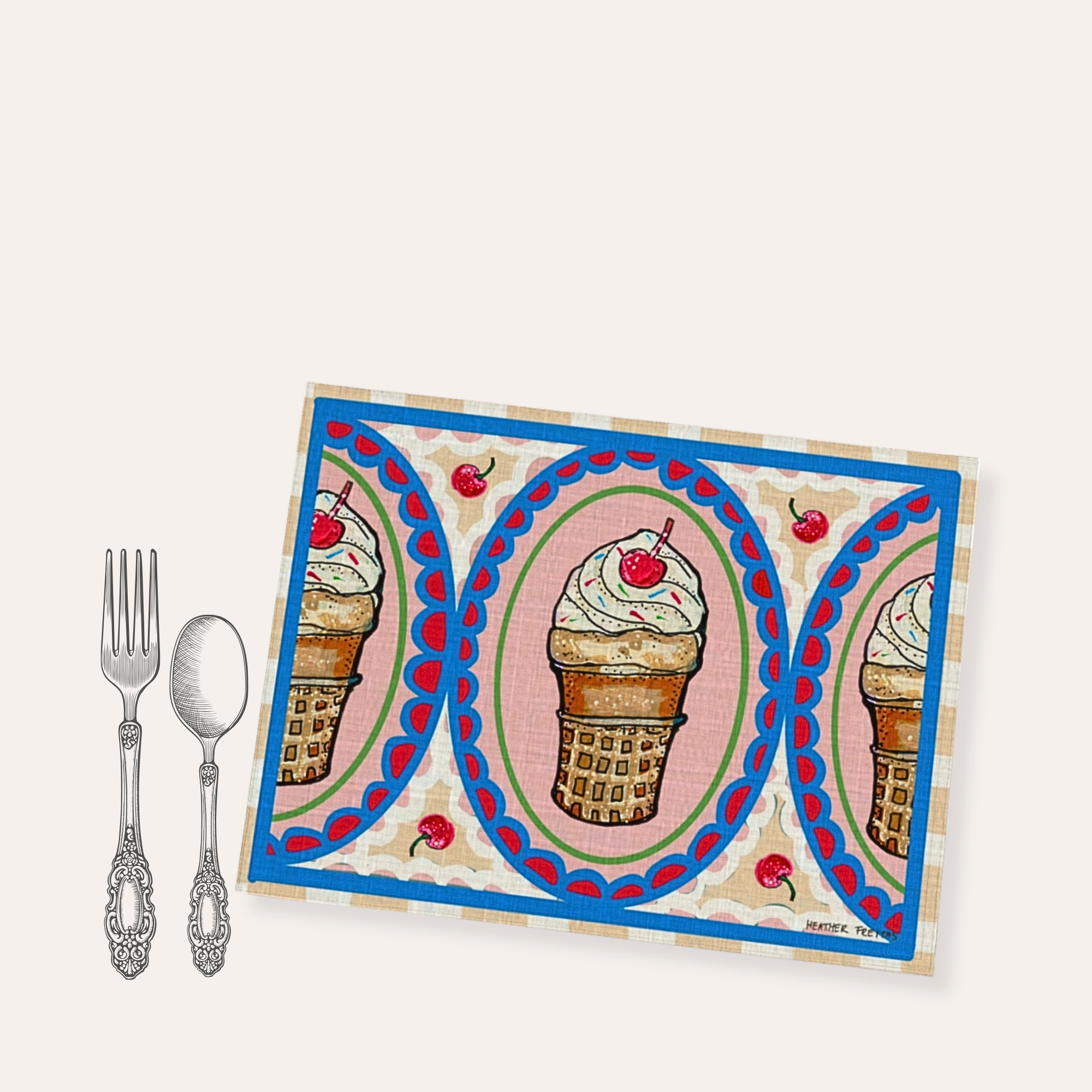 Vanilla Cone Placemat
