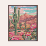 Southwest Paradise Framed Fine Art Canvas Print