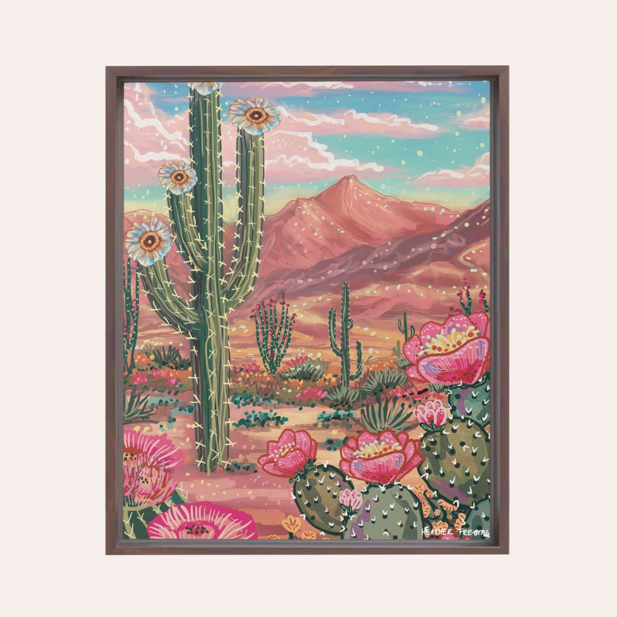 Southwest Paradise Framed Fine Art Canvas Print