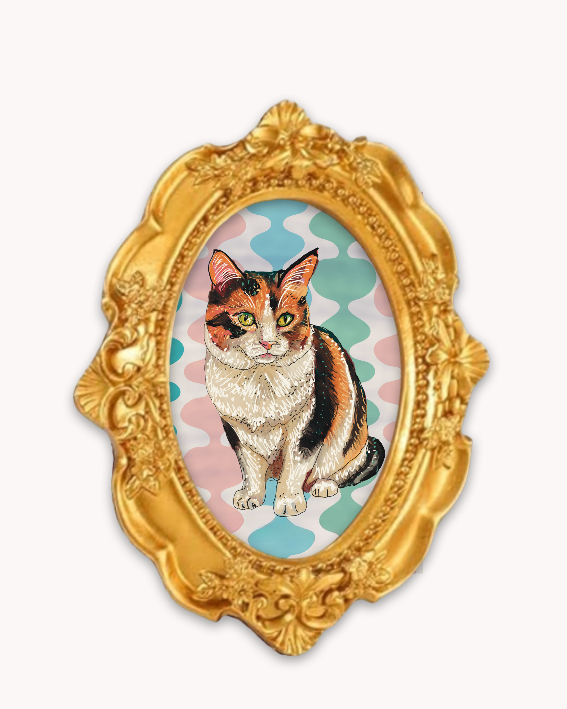 Calico Framed Magnet ( Small )