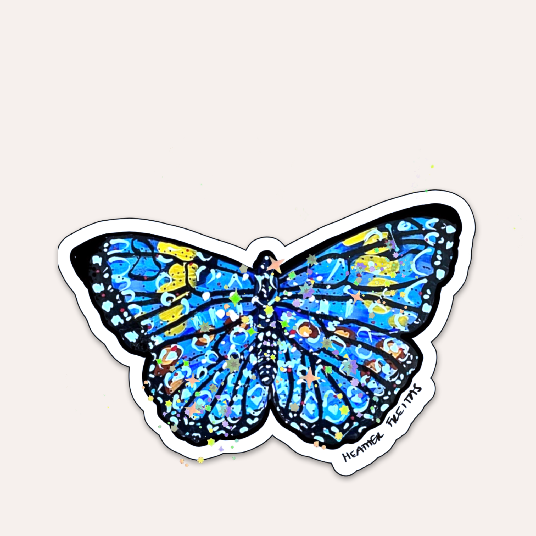 Sky Blue Butterfly Sticker