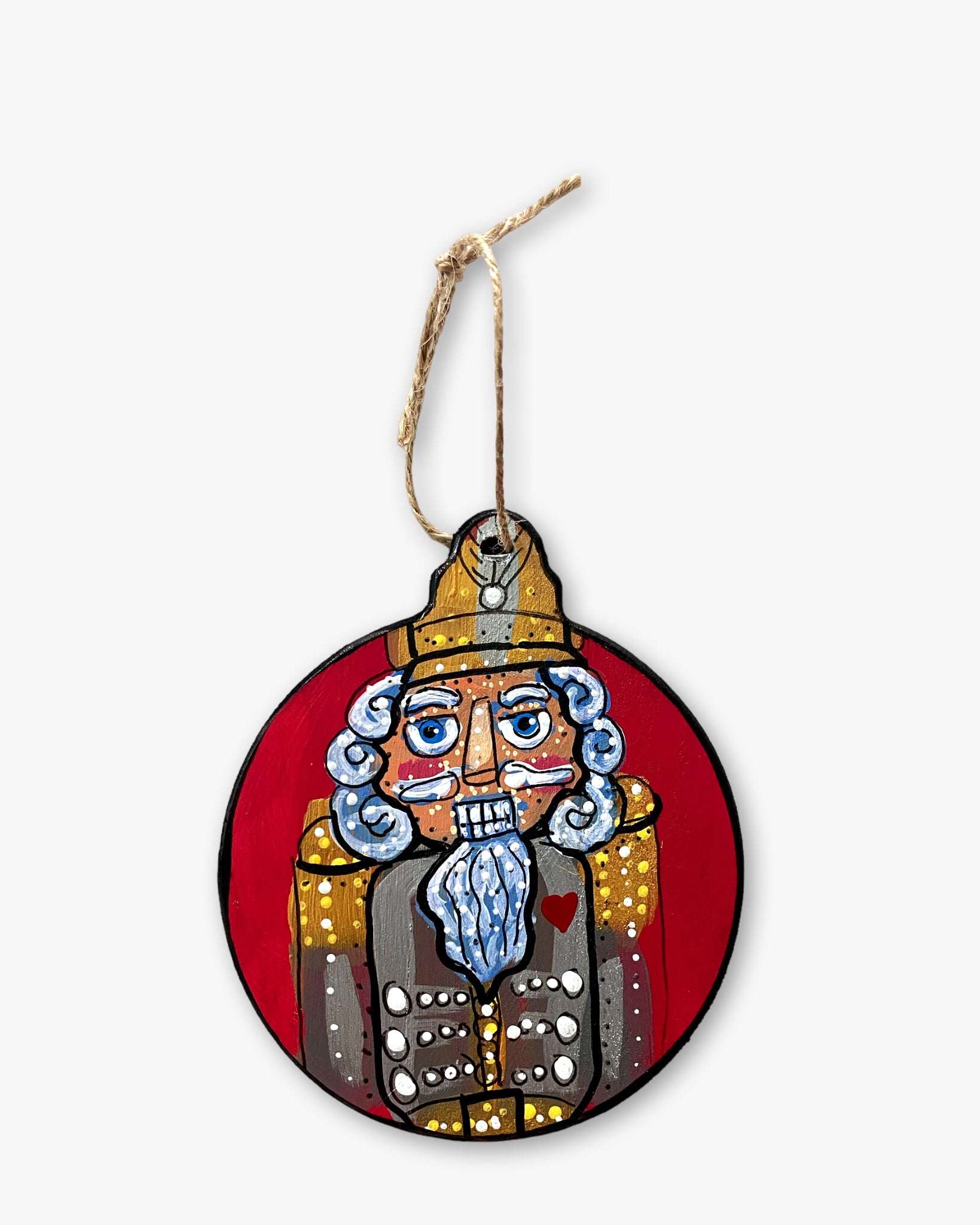 Red Nutcracker Hand Painted Ornament
