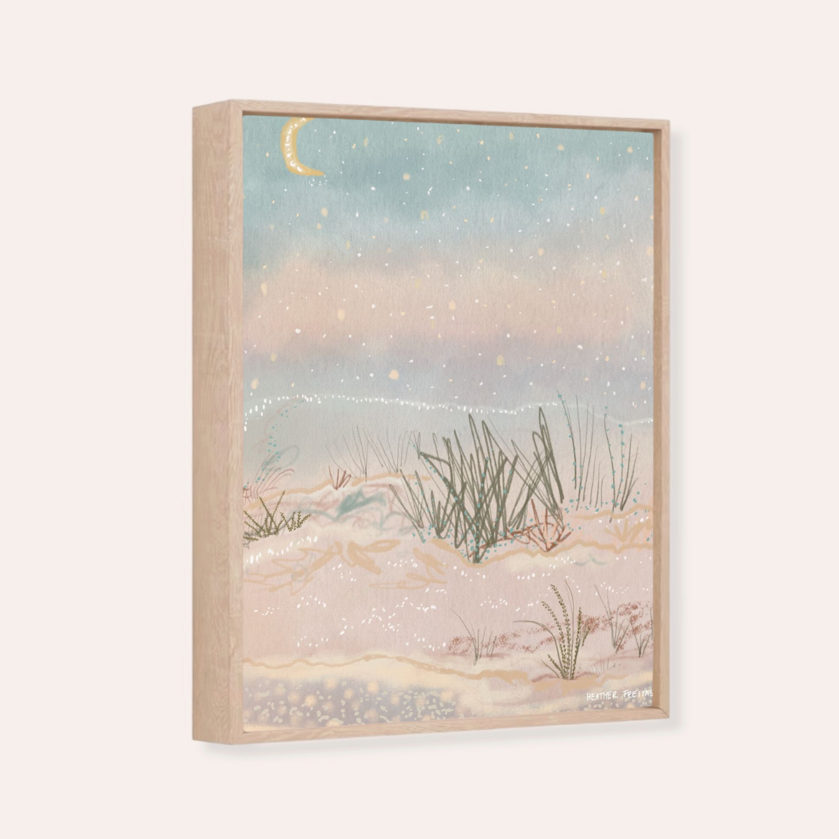 Salt Framed Fine Art Canvas Print