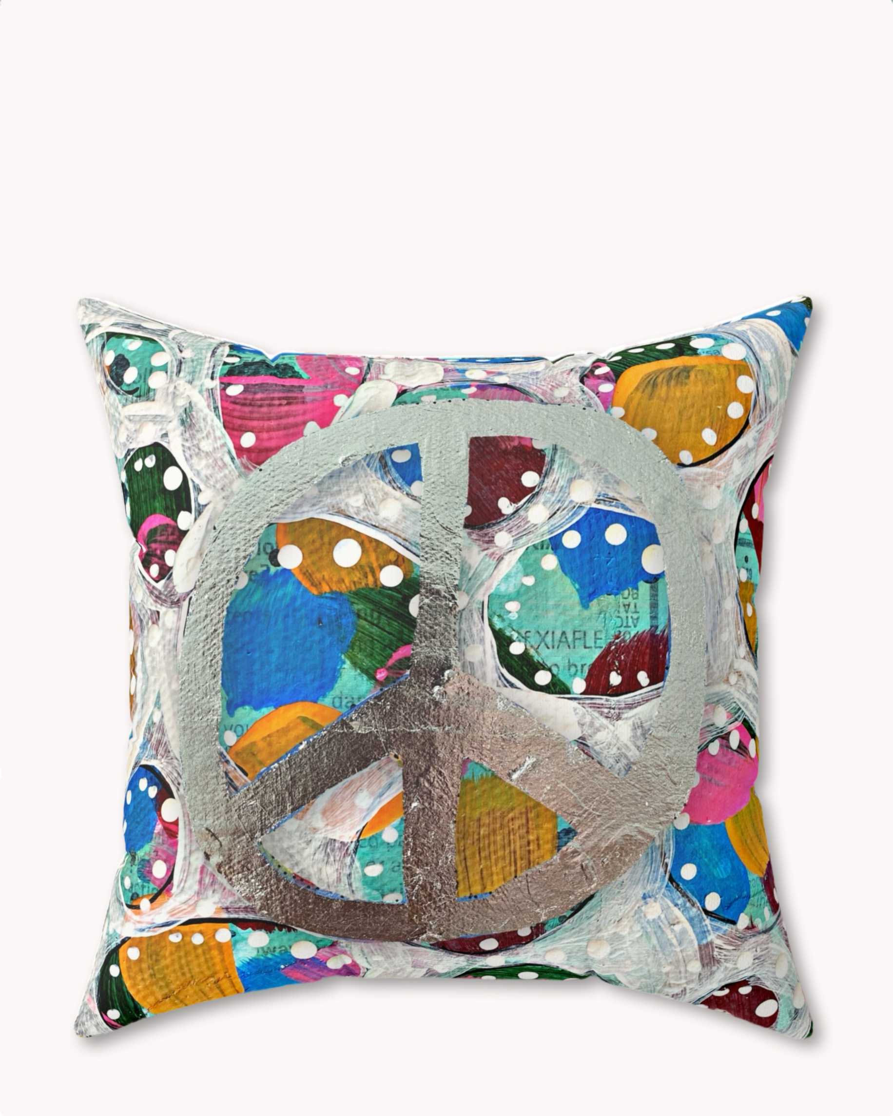 Silver Glam Decorative Faux Suede Throw Pillow