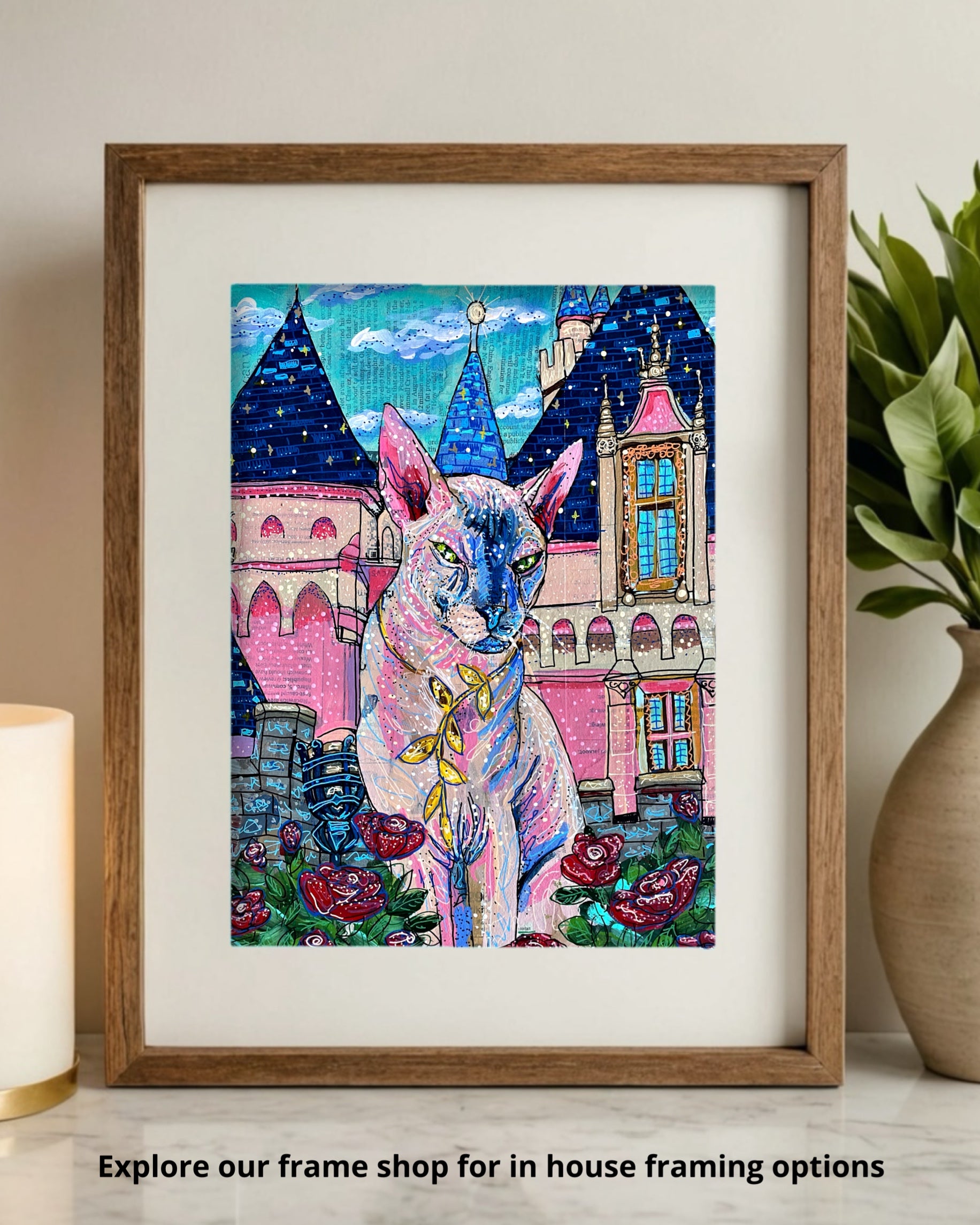 Minx The Castle Cat - Economy Print