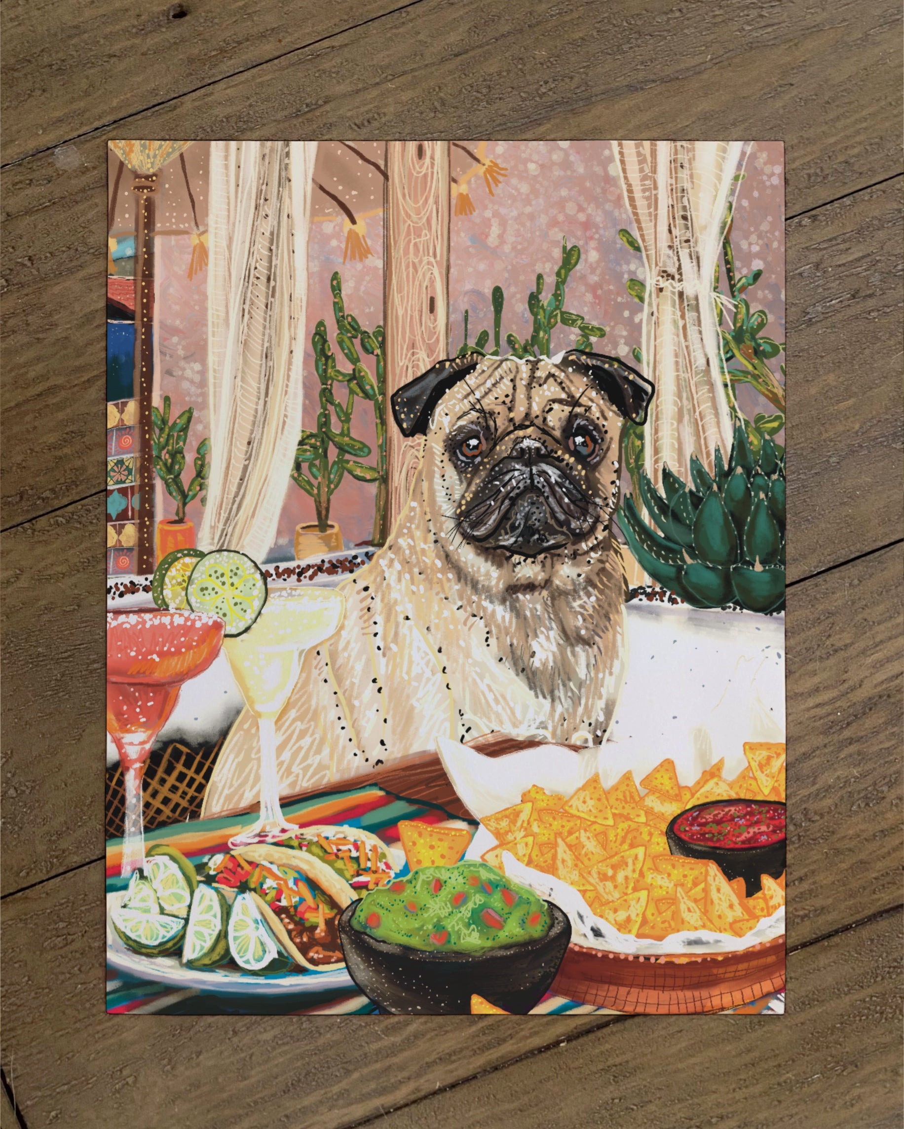 Pug - Build Your Own Ding Dog Paper Print