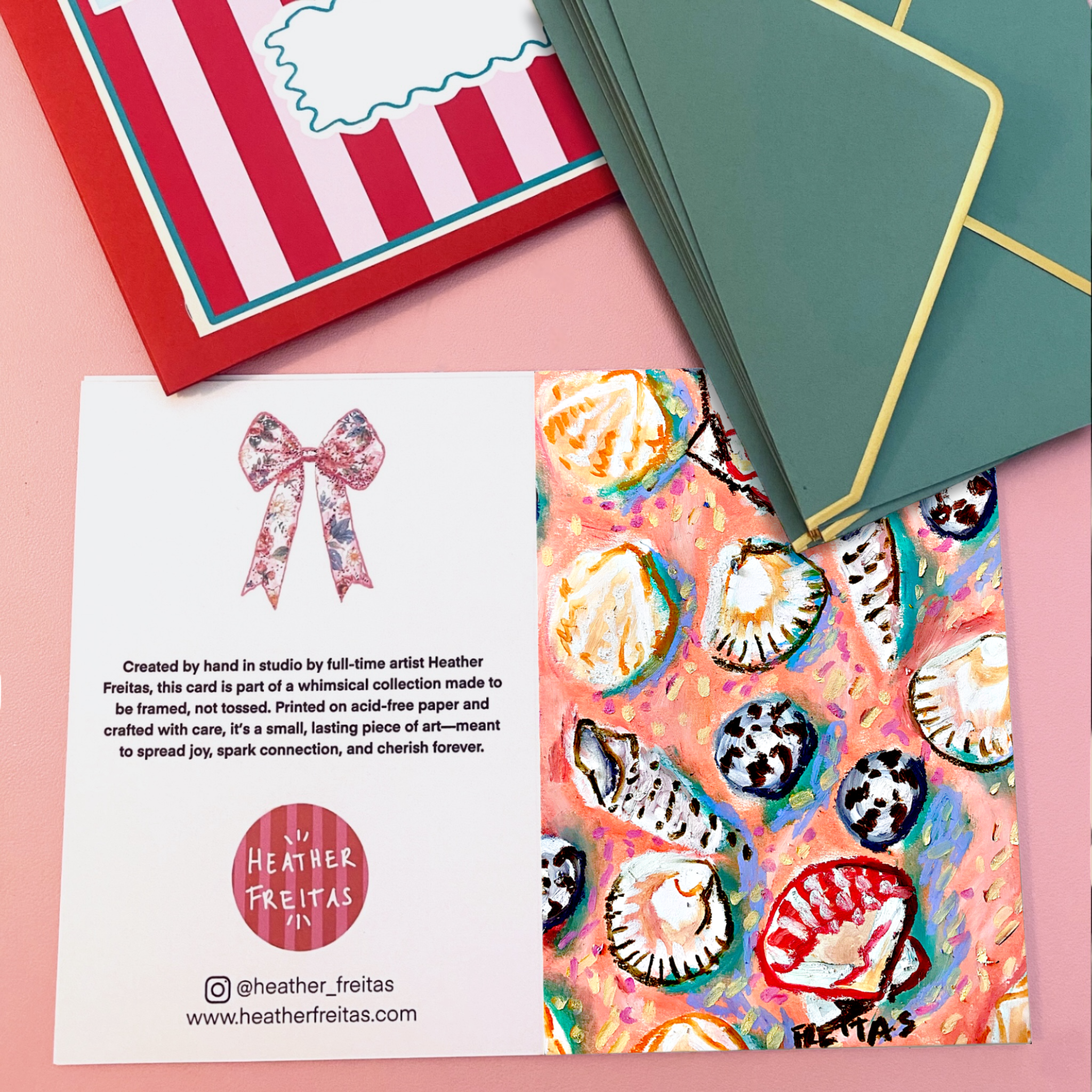 Pink Shells - Greeting Card / Fine Art Print