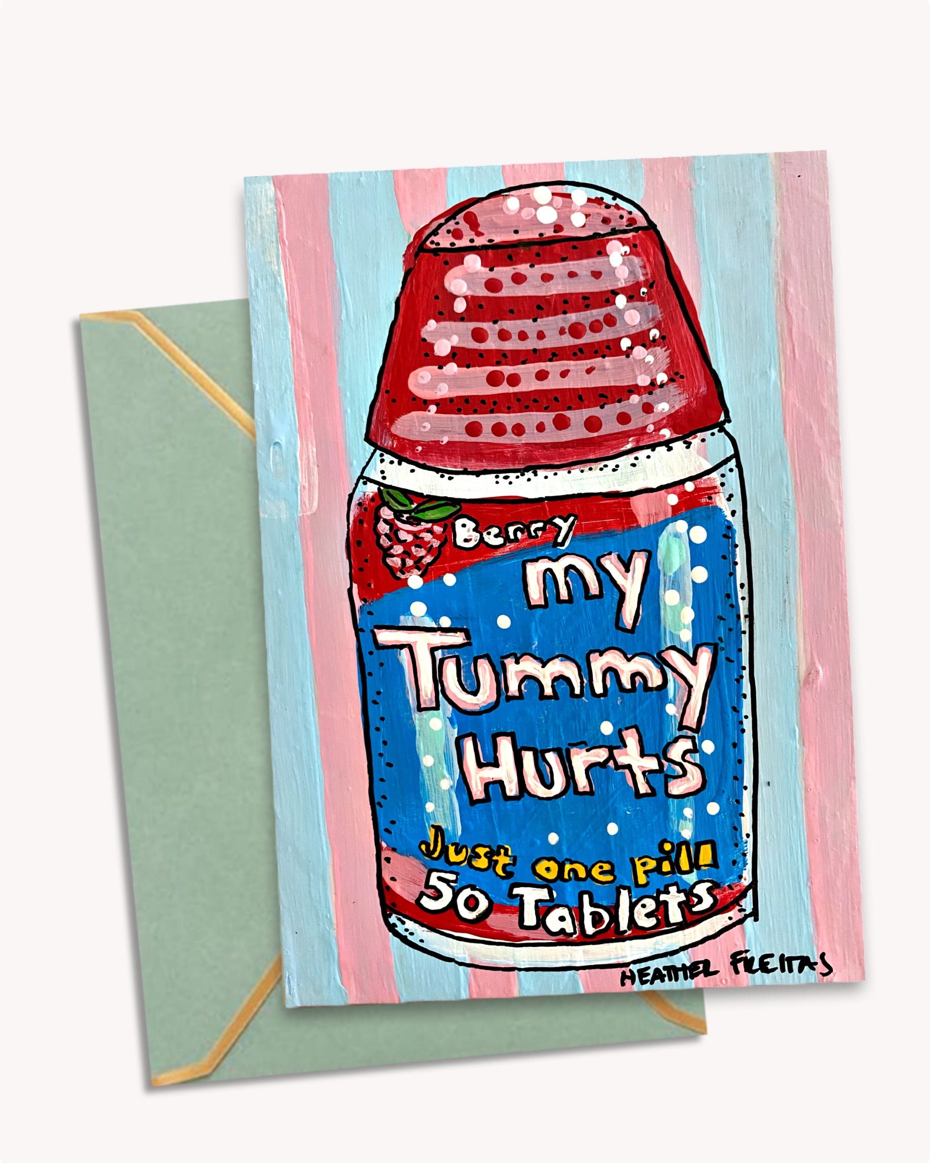 My Tummy Hurts - Greeting Card / Fine Art Print