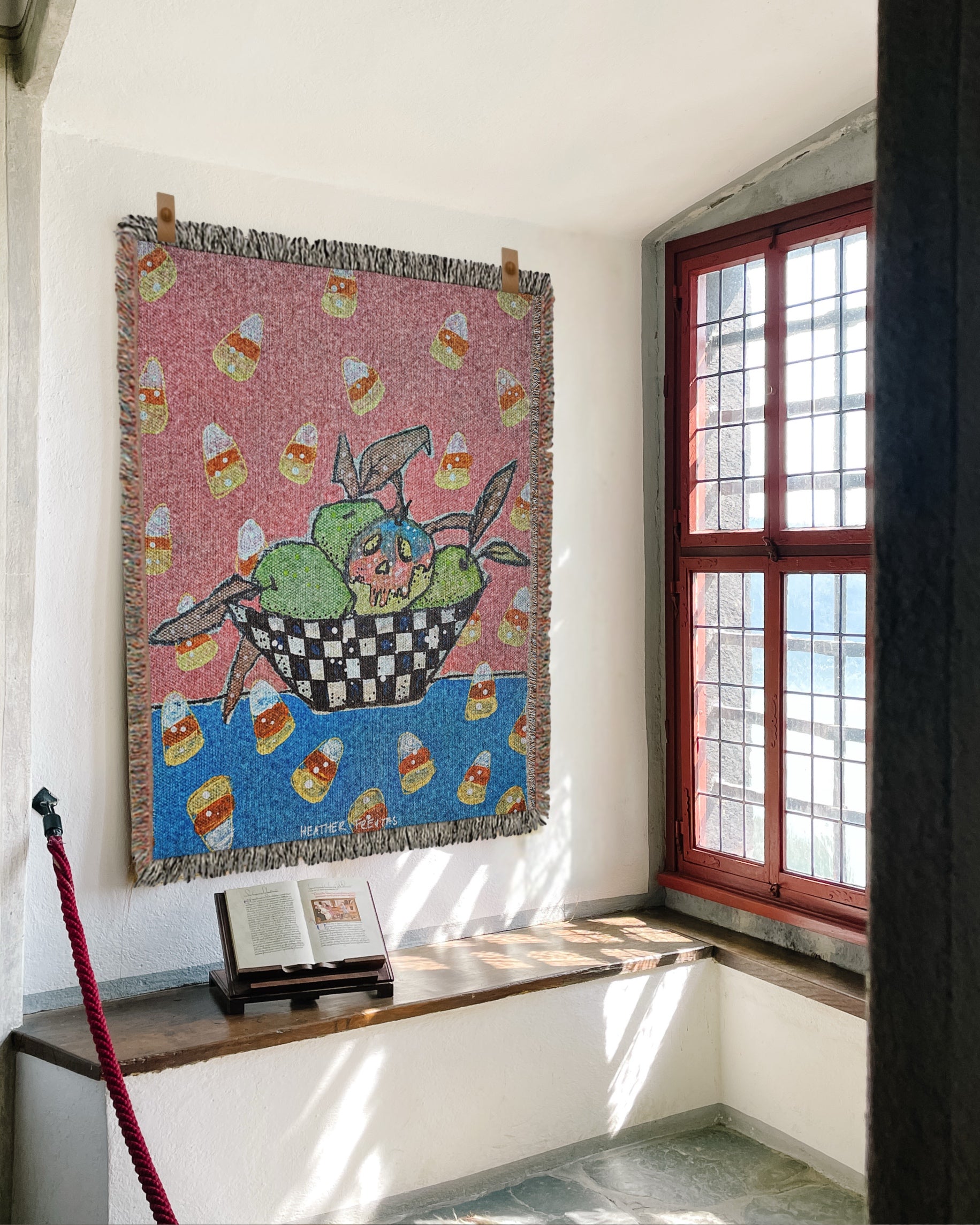 Candy Corn & Poison Apple Woven Blanket