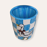 Country Duck Hand Painted Ceramic Shot Glass