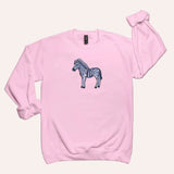 Zebra Unisex Crew Neck Sweatshirt