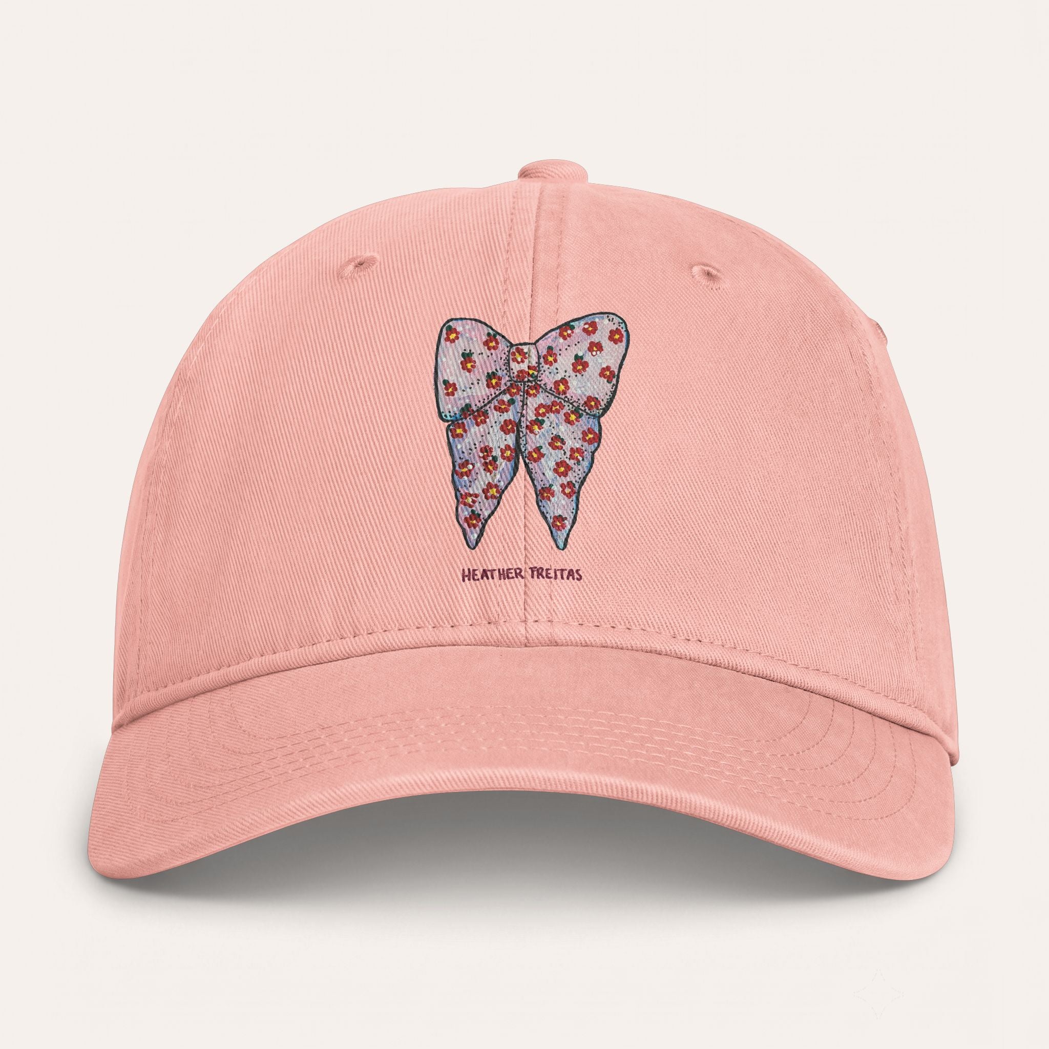 Pink Ribbon Washed Cotton Cap