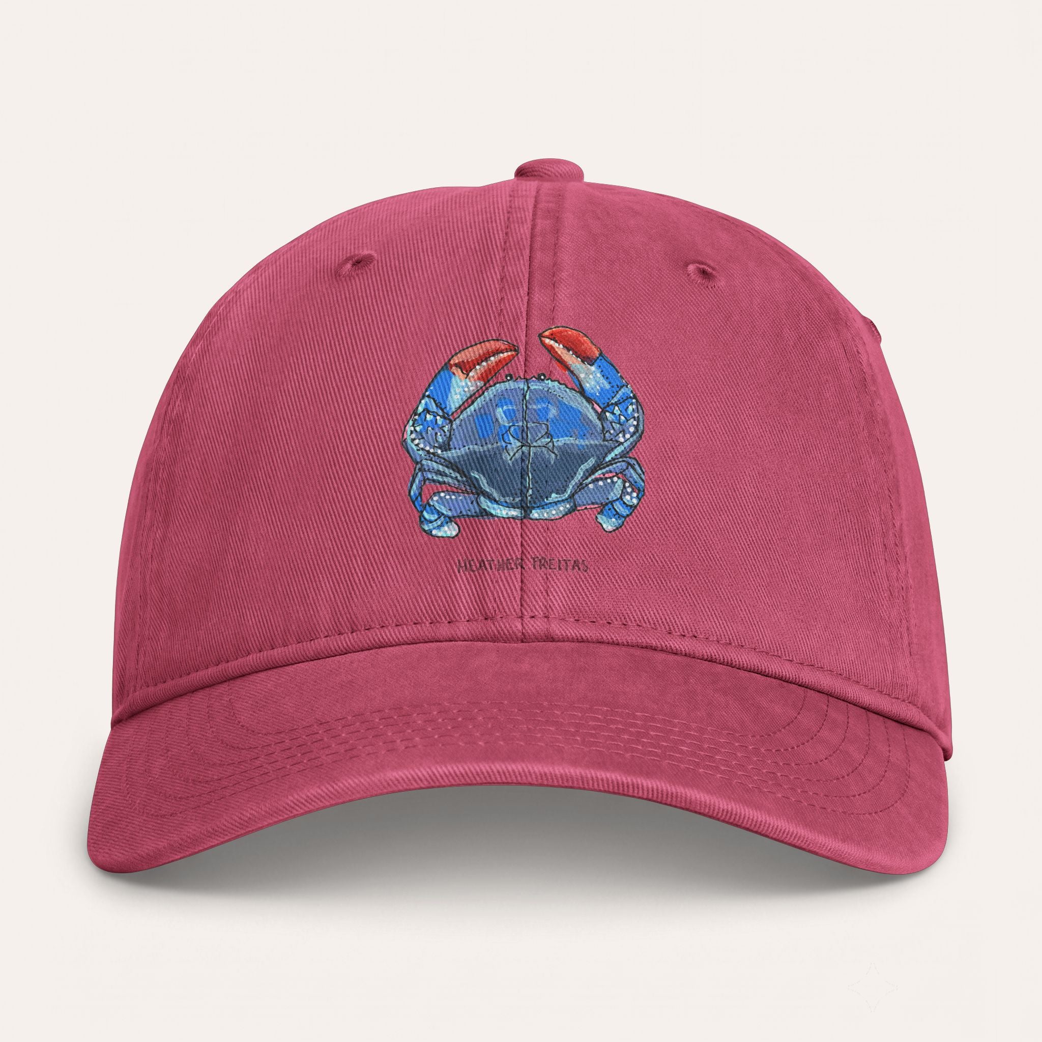 Blue Crab Washed Cotton Cap