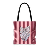 Silver Ribbon Tote Bag
