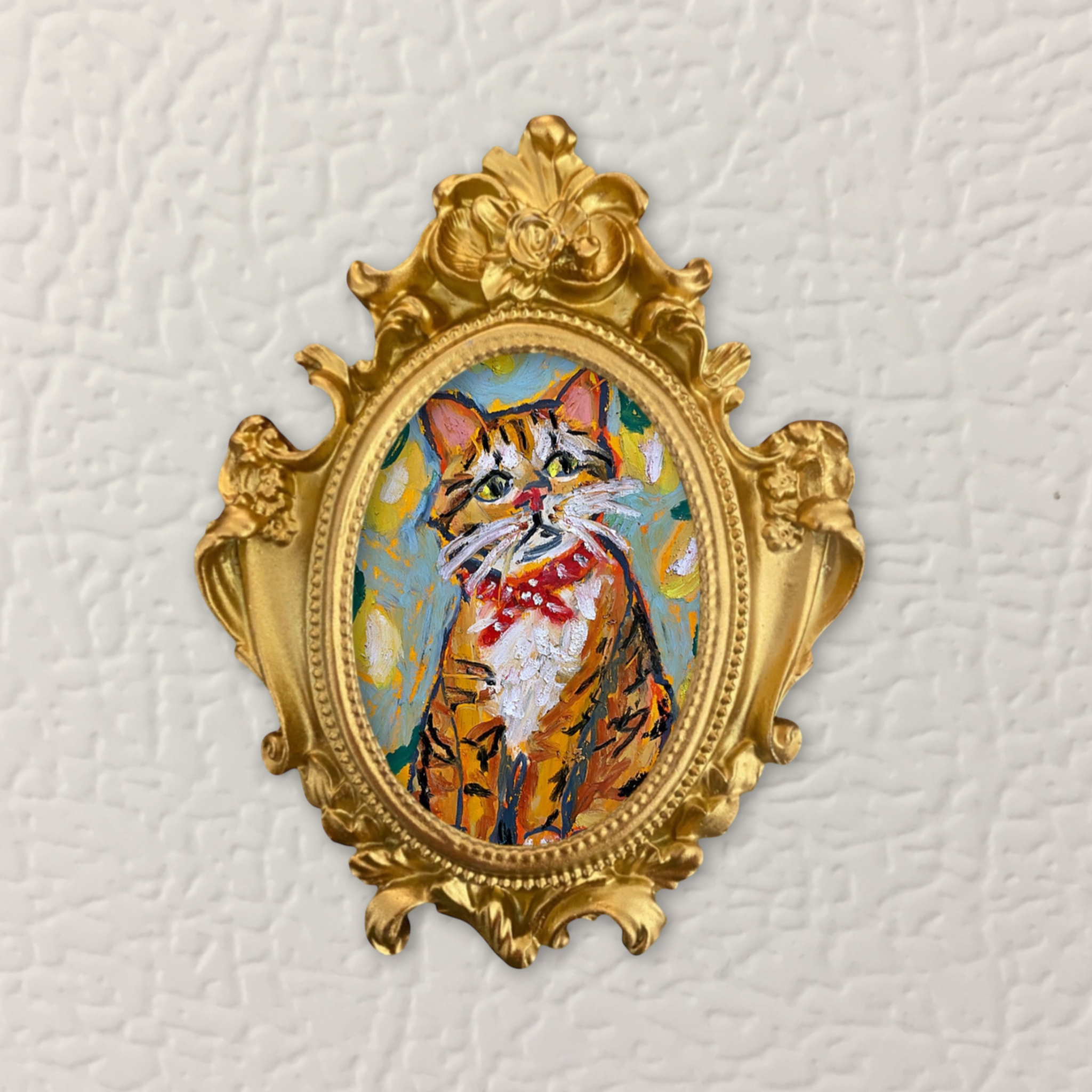Lemon Cat Framed Small Magnet