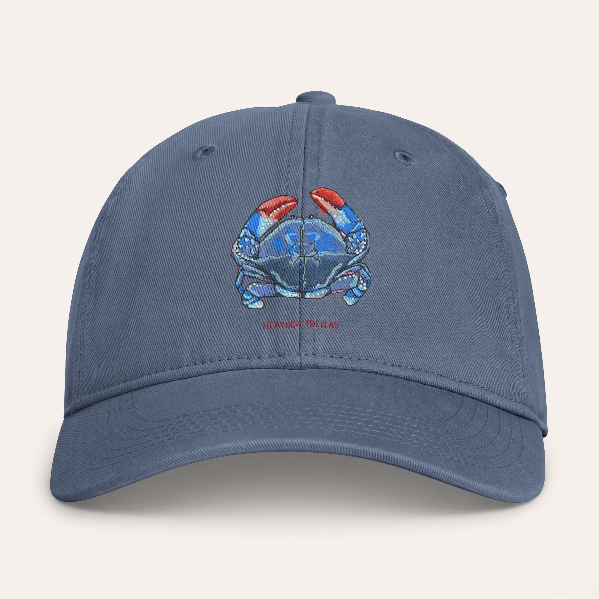 Blue Crab Washed Cotton Cap