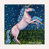 Pink Unicorn Mini Art Print