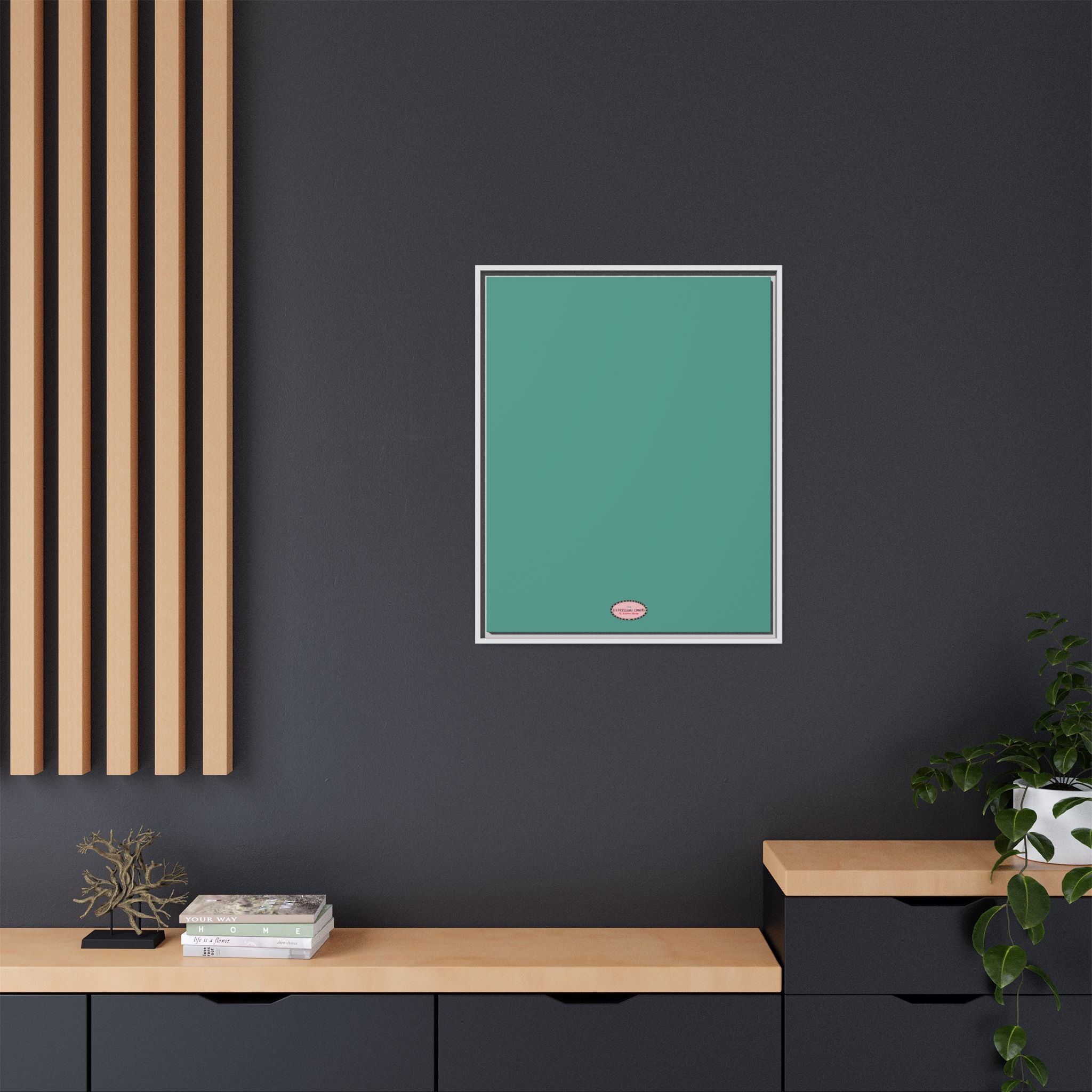 Moss Expressions Framed Canvas Print