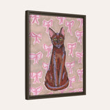 Havana Brown Cat Framed Fine Art Canvas Print