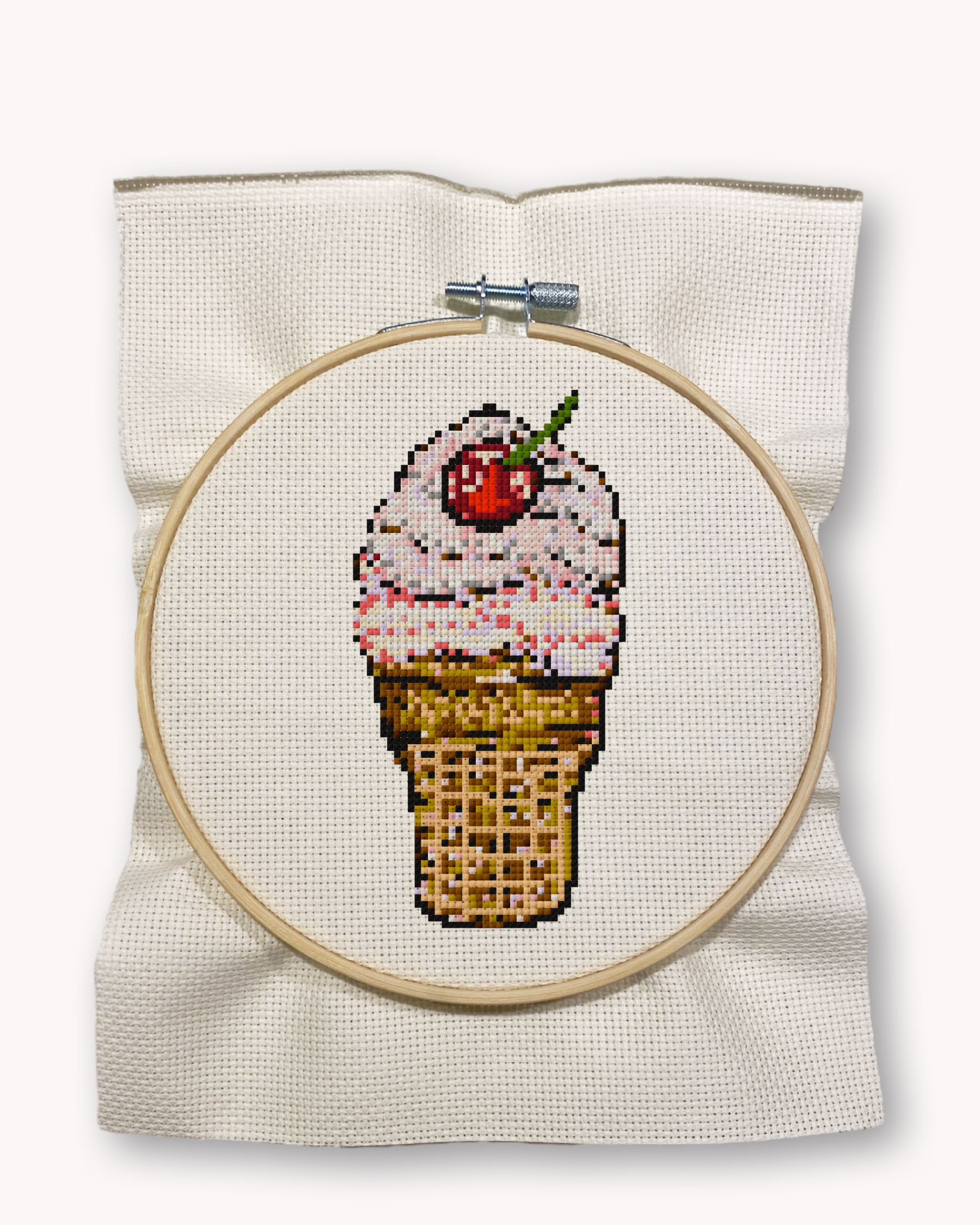 Vanilla Cone Cross Stitch Kit ( LG 5 inch )