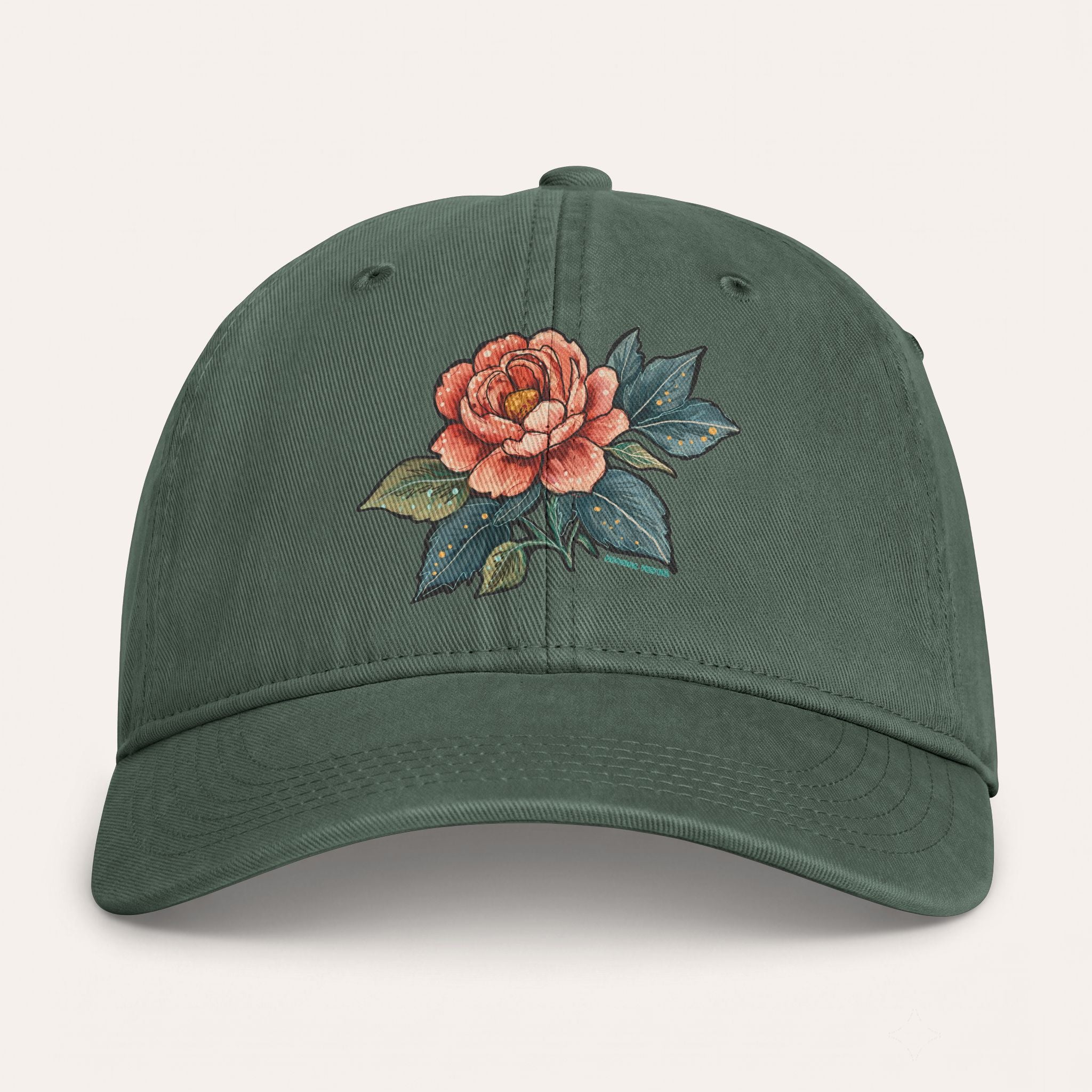 Rose Washed Cotton Cap
