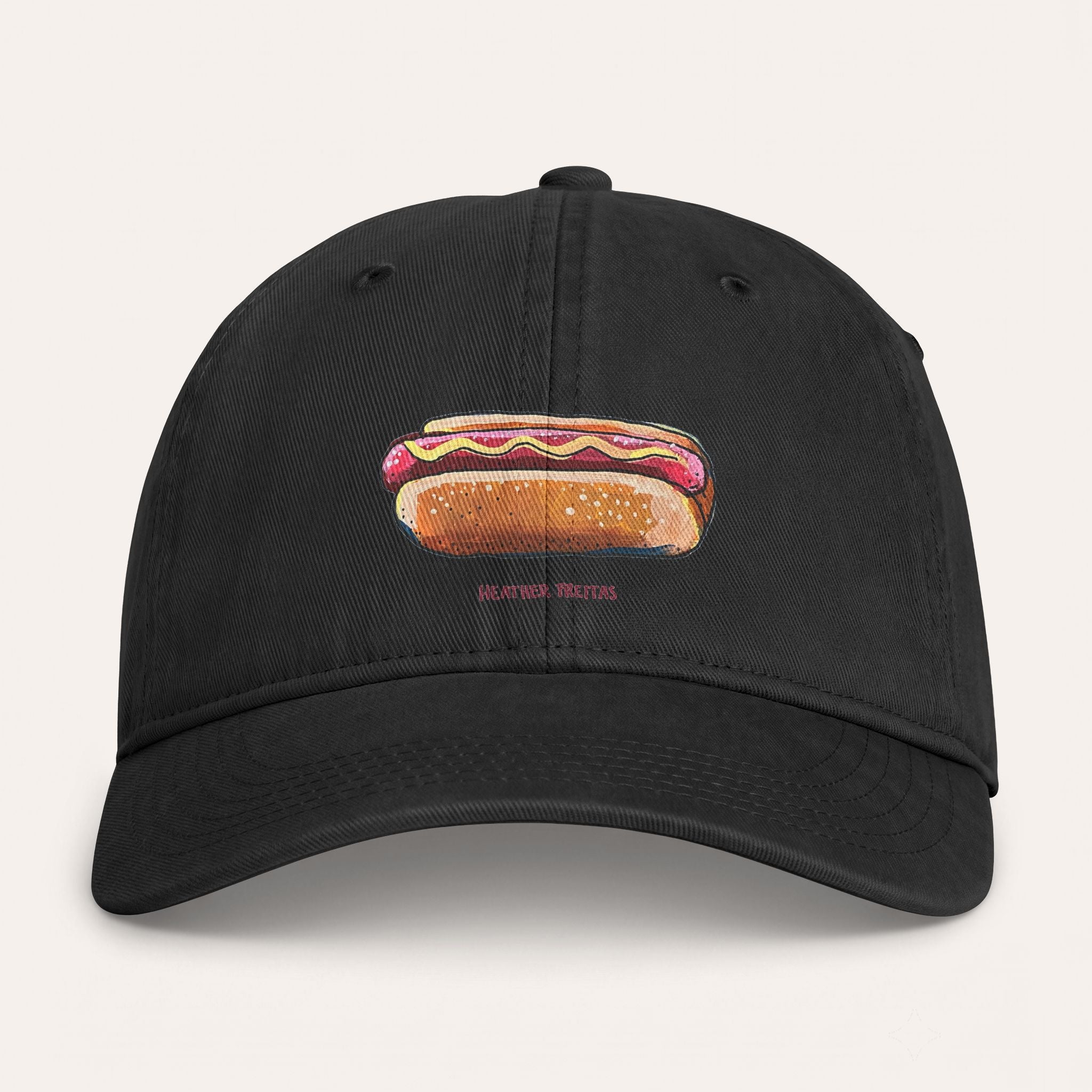 Hot Dog Washed Cotton Cap