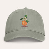 Orange Washed Cotton Cap