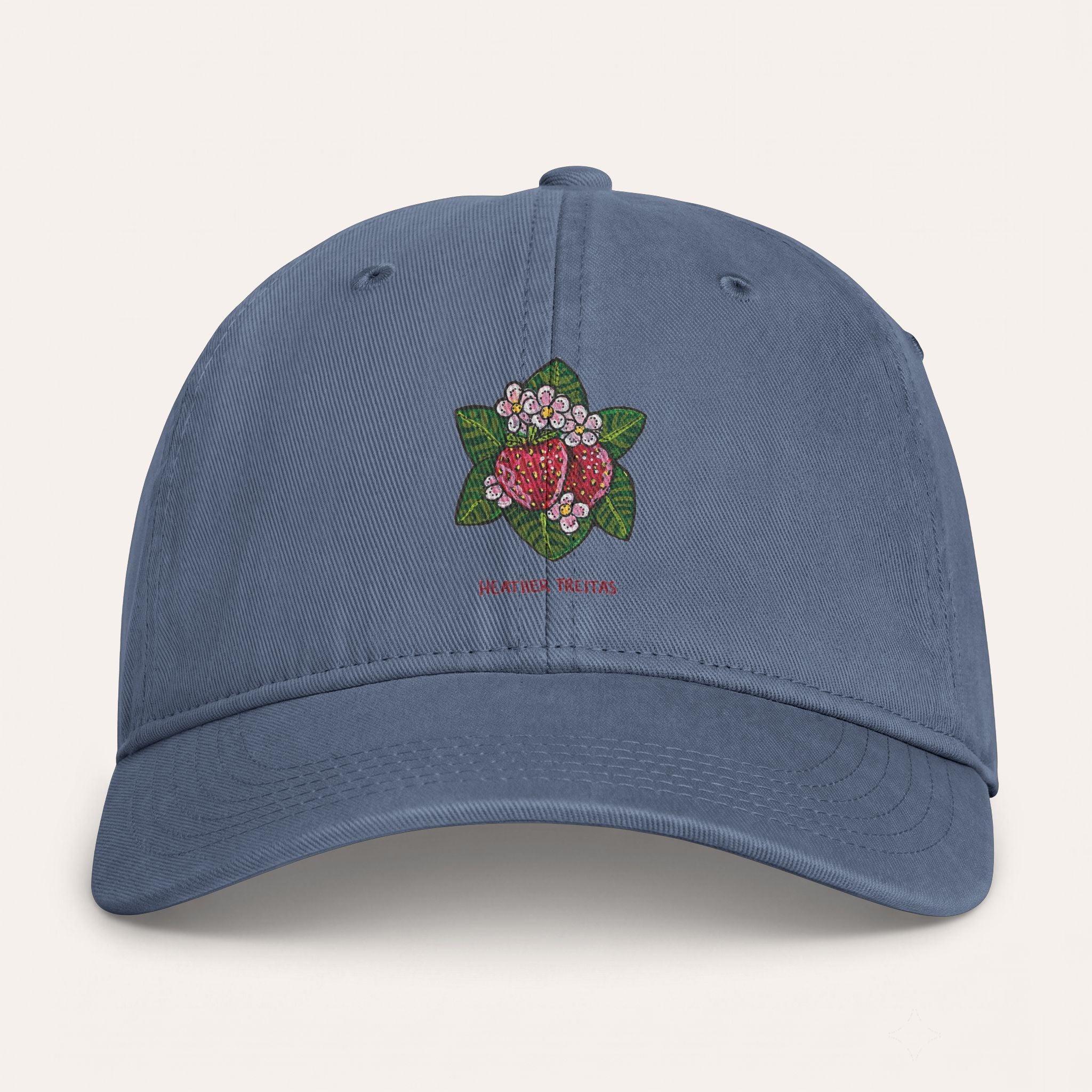 Strawberries Washed Cotton Cap