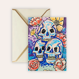Three Skulls Fine Art Greeting Card