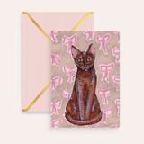 Havana Brown Cat Fine Art Greeting Card