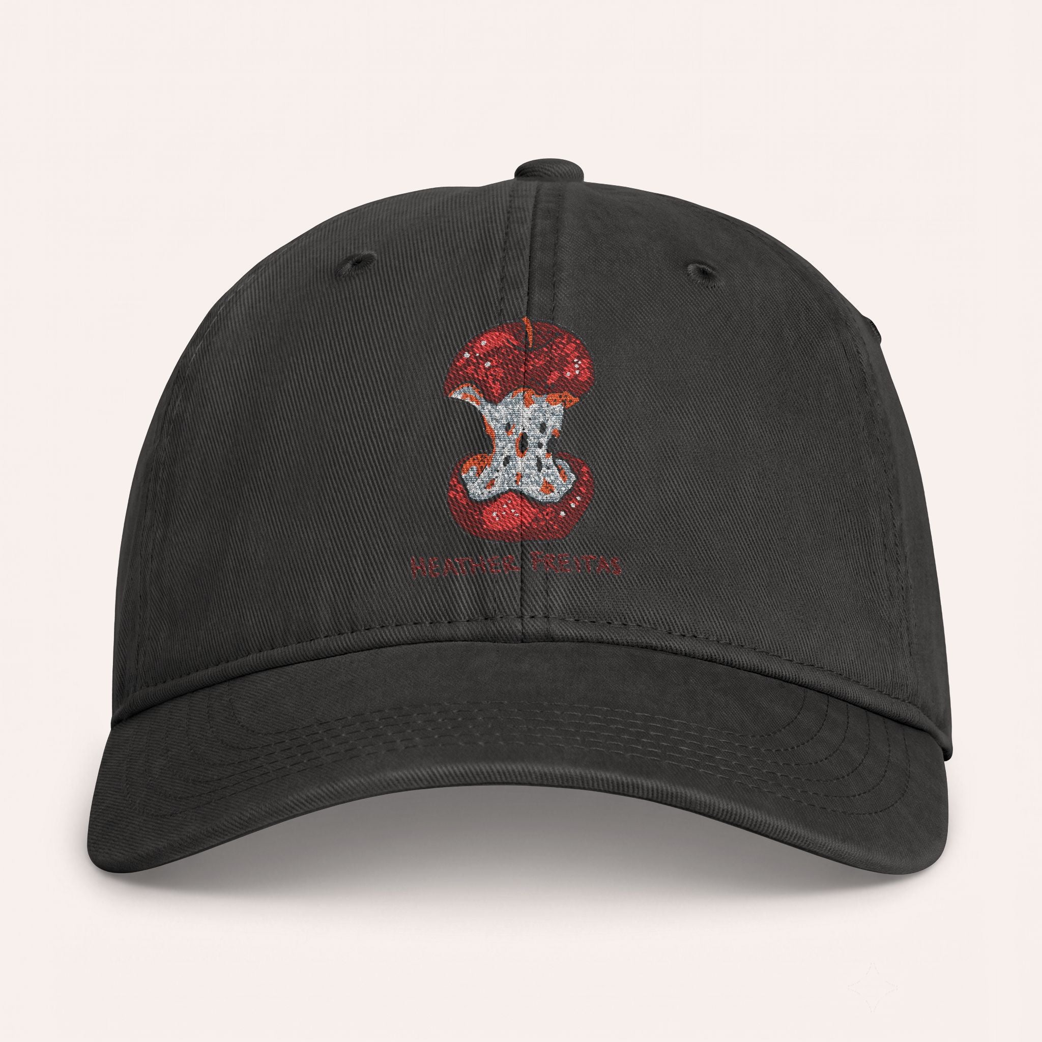 Eaten Apple Embroidered Cap