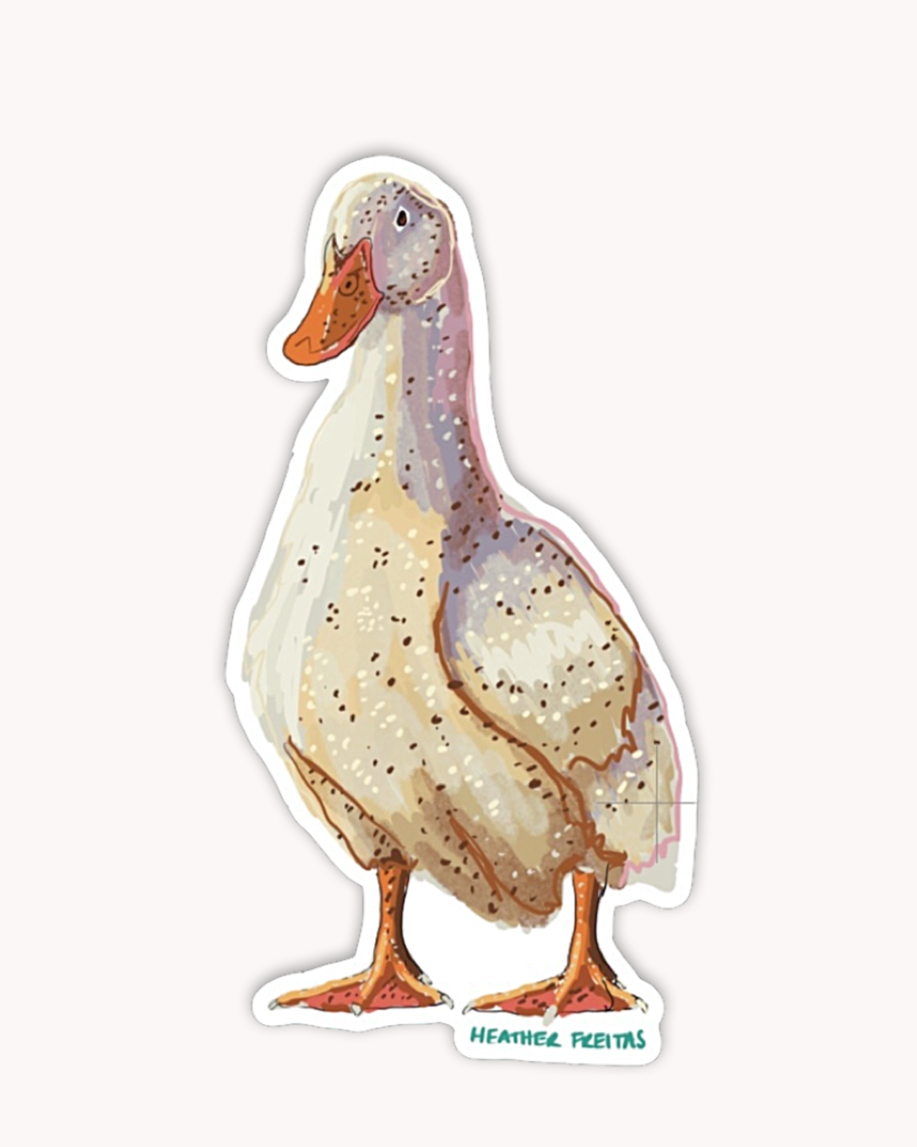 White Duck Sticker