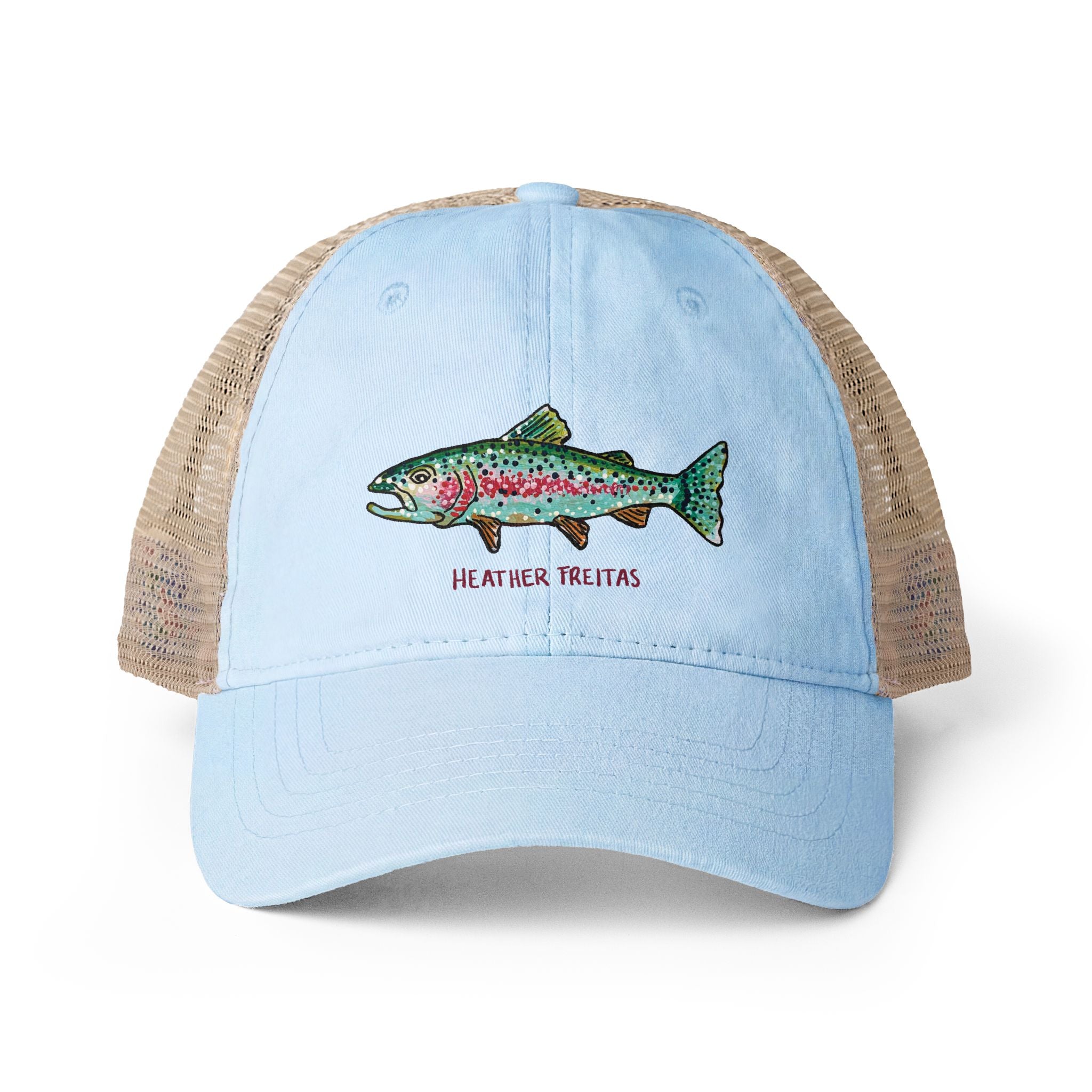 Rainbow Trout Women's Washed Mesh-Back Cap