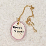 Siamese Cat Hand Painted Ceramic Necklace