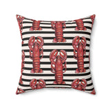 Lobster Velveteen Throw Pillow