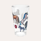 Horses 16oz Collectors Glass